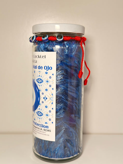 Veladora con pulsera “Protección y Mal de Ojo”