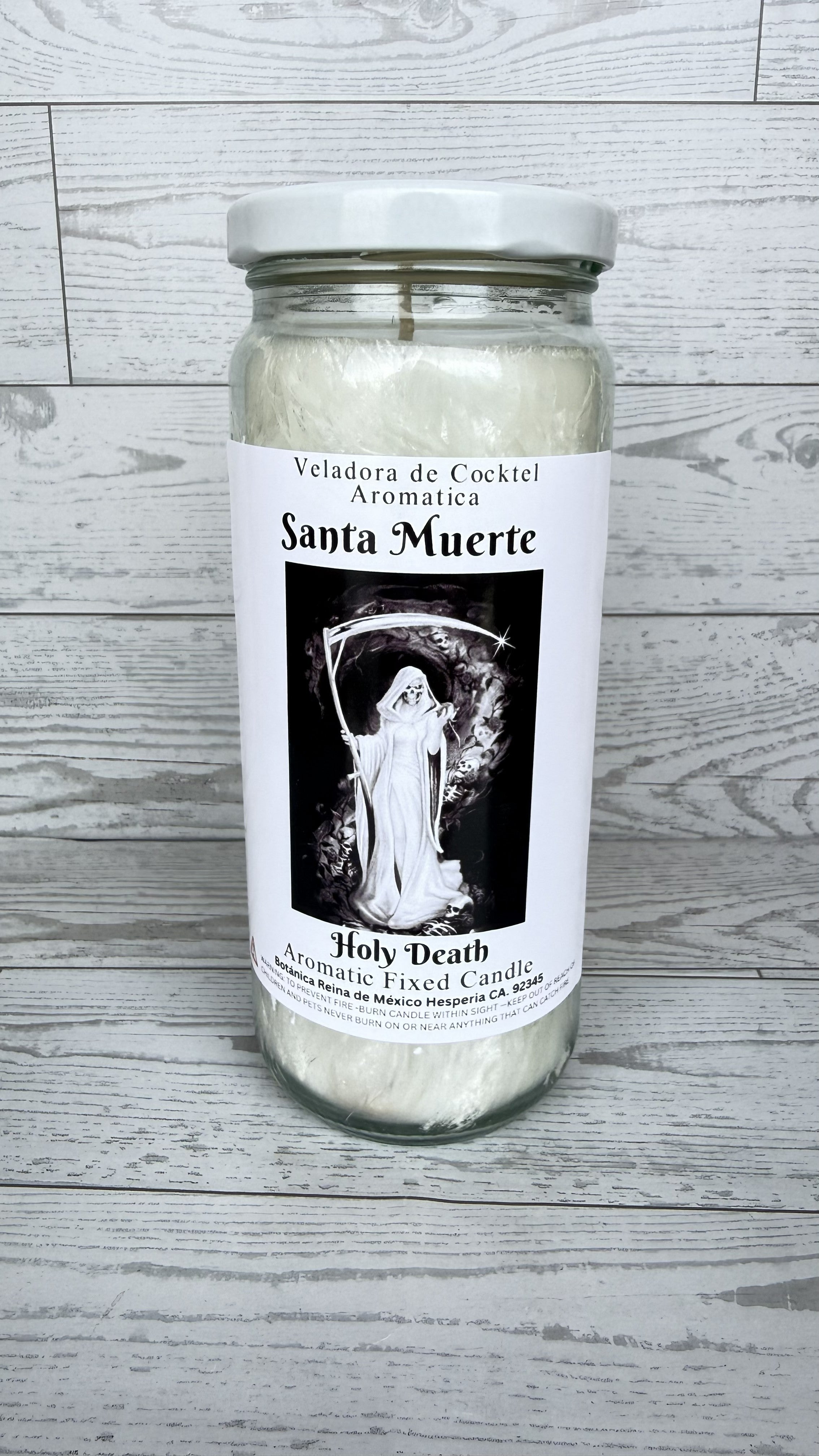 Veladora de Cocktel Santa Muerte / Holy Death Candle