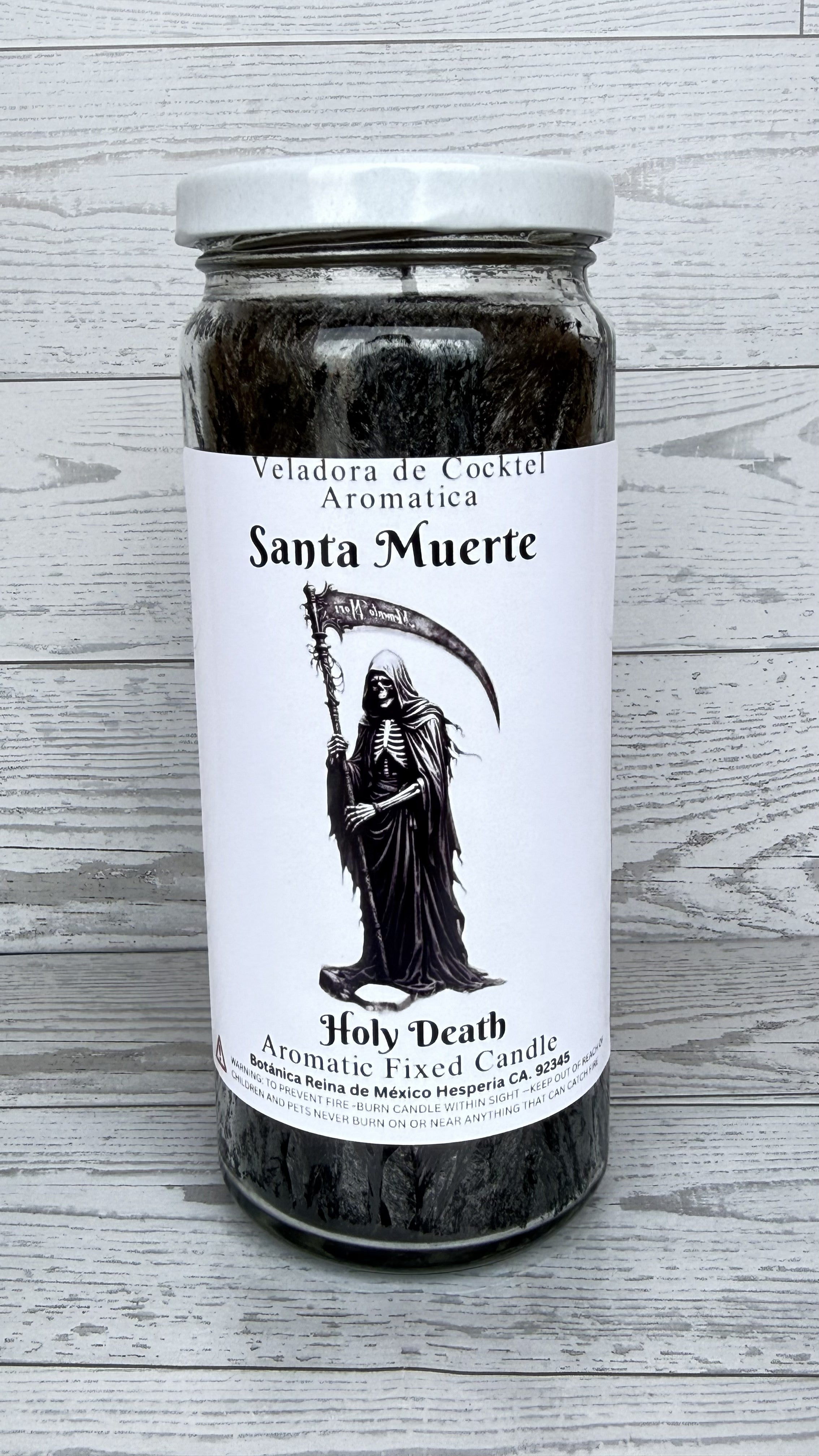 Veladora de Cocktel Santa Muerte / Holy Death Candle