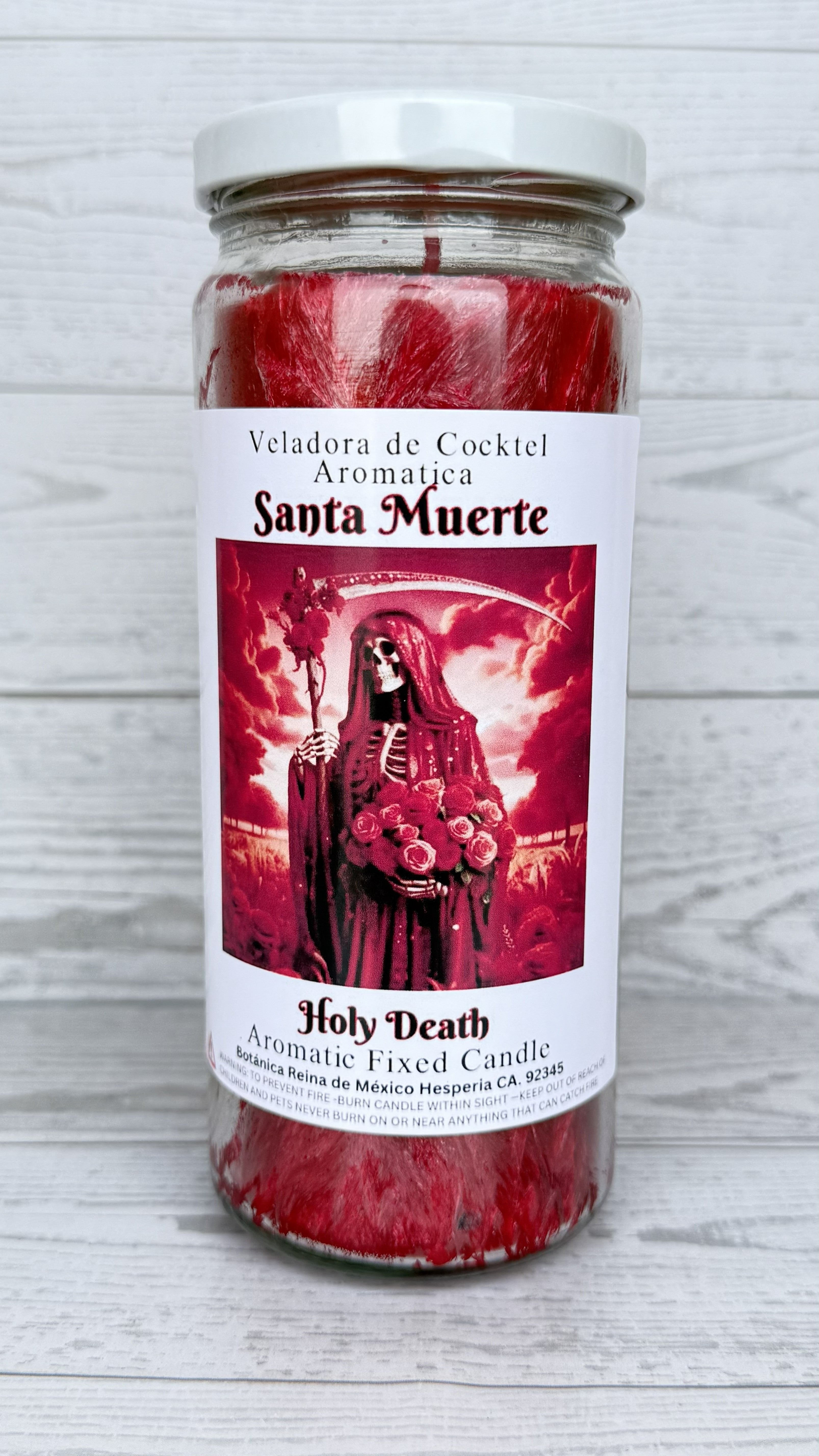 Veladora de Cocktel Santa Muerte / Holy Death Candle