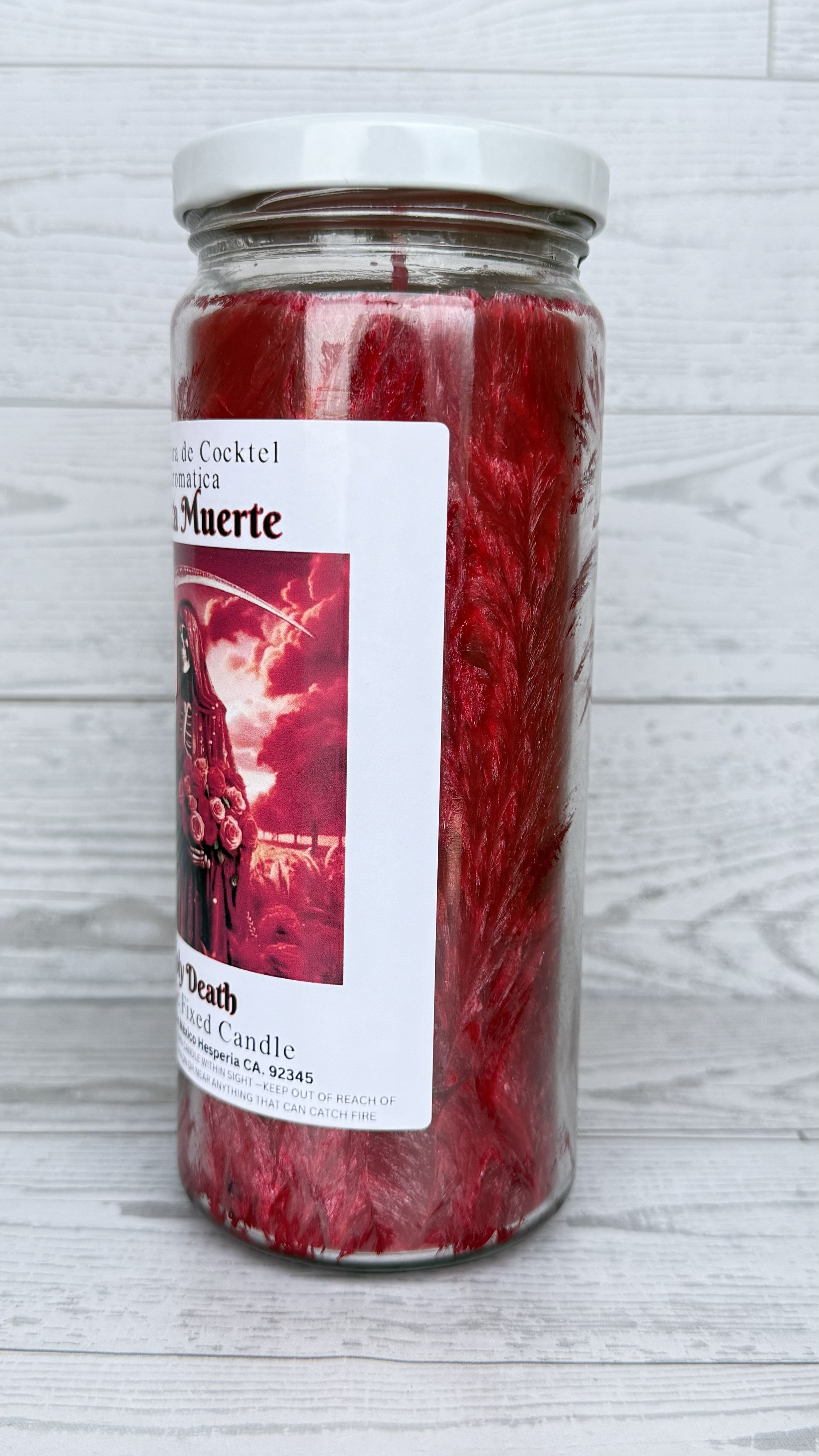 Veladora de Cocktel Santa Muerte / Holy Death Candle