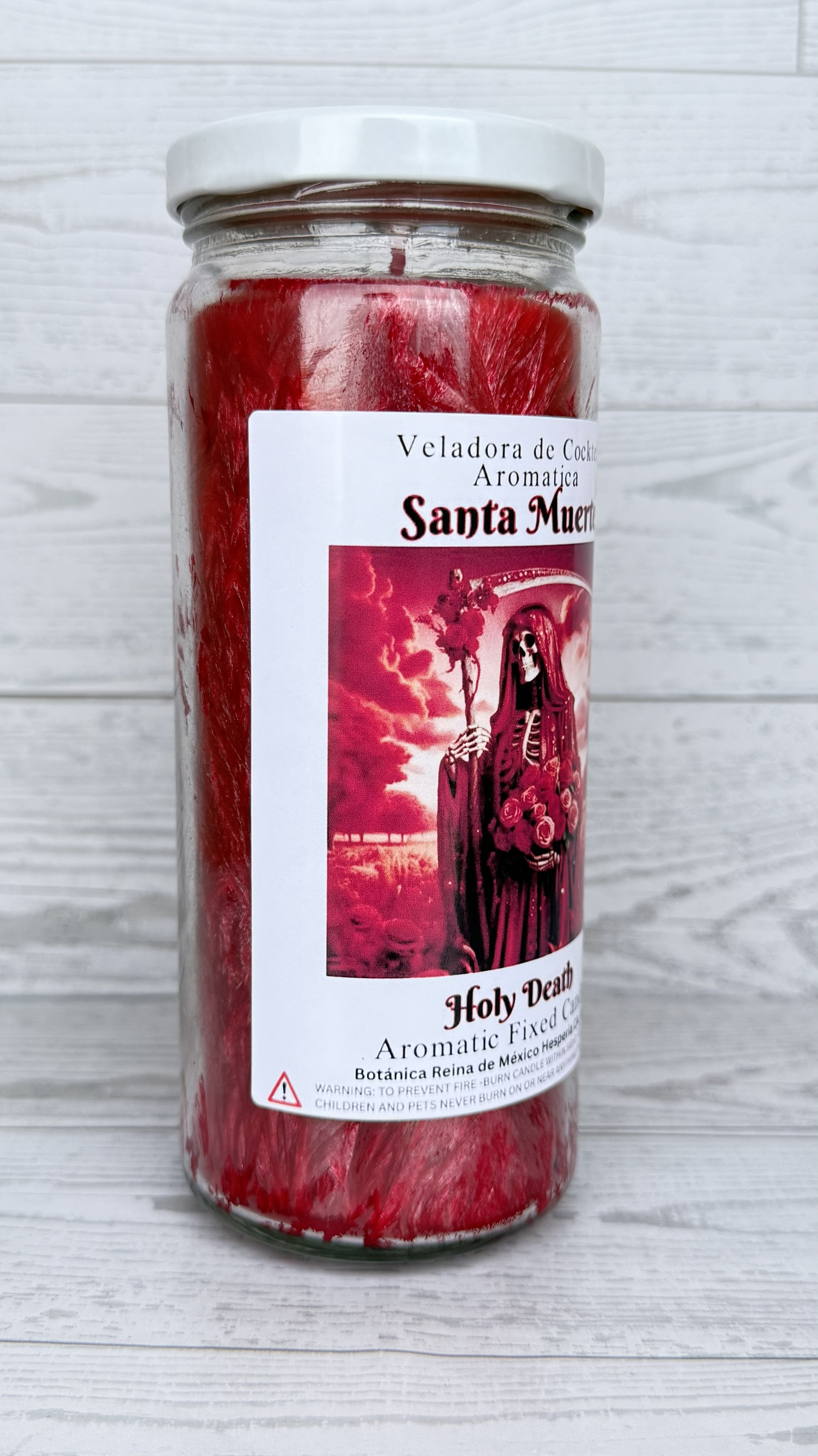 Veladora de Cocktel Santa Muerte / Holy Death Candle